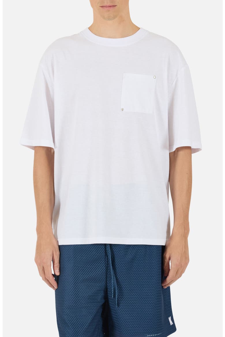 Rivet Pocket Cotton Blend T-Shirt, Main, color, WHITE