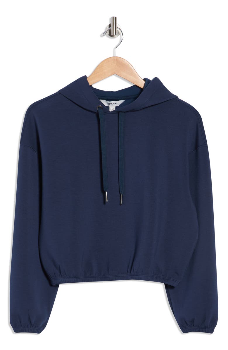 SPANX<sup>®</sup> AirEssentials Crop Hoodie, Alternate, color, Midnight Navy