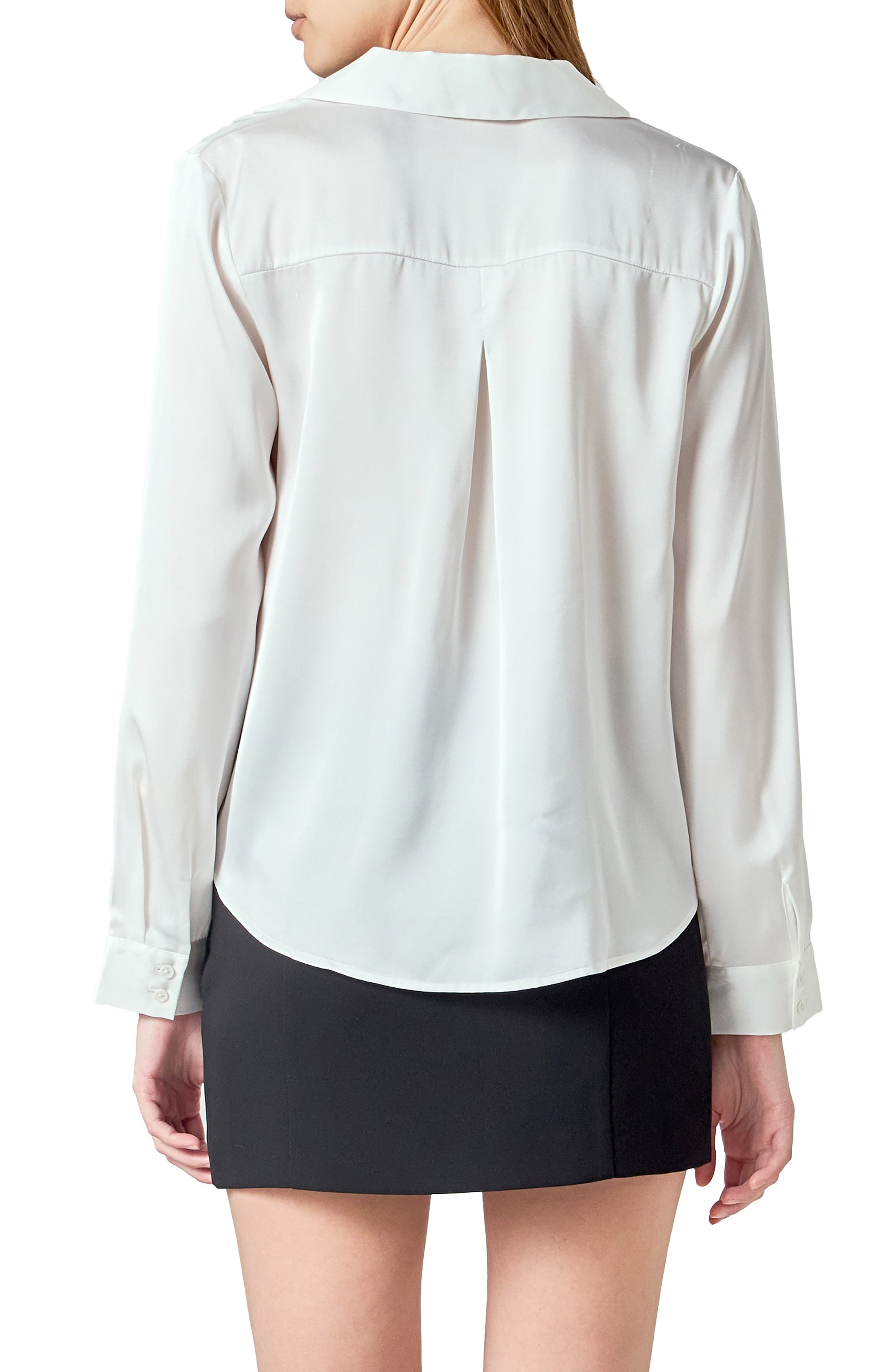 Satin Wrap Shirt - image 4
