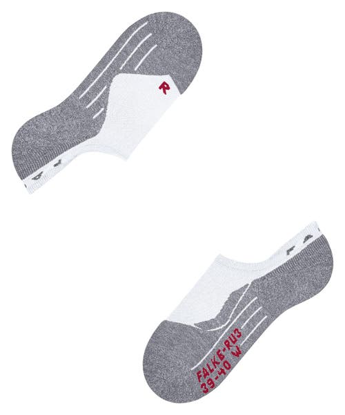 Falke Ru3 Comfort Invisible Running Socks In Gray