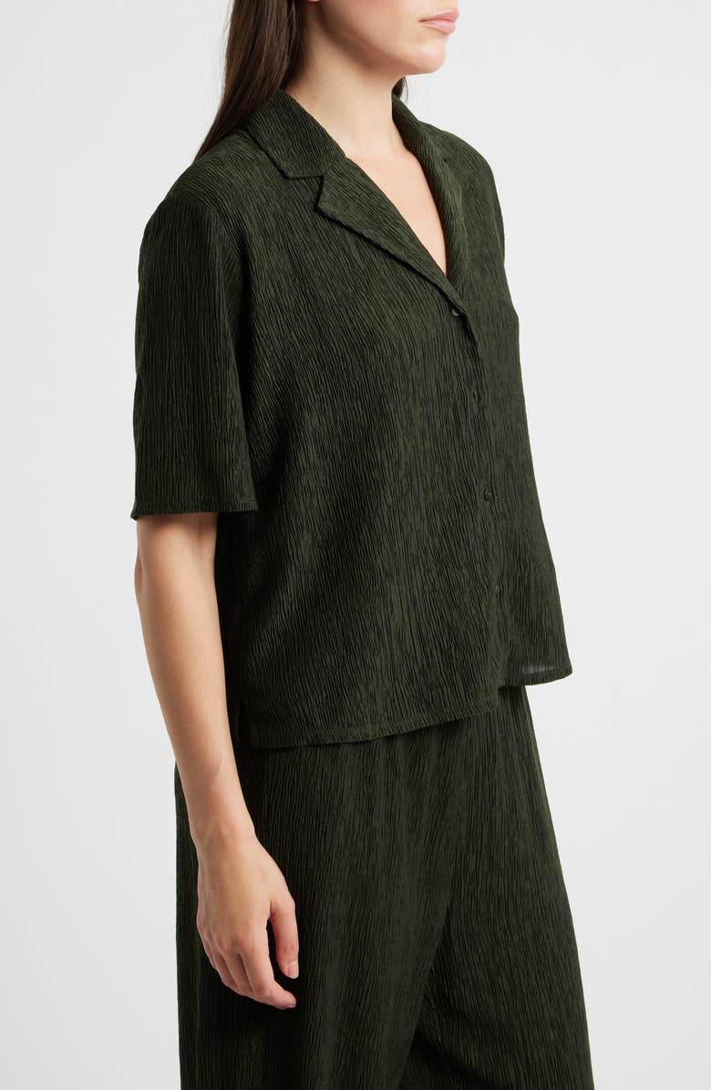 Eileen Fisher Texture Elbow Sleeve Shirt, Alternate, color, Seawd