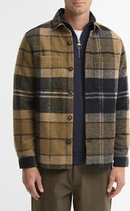 Barbour Woodlane Brushed Plaid Shirt Jacket