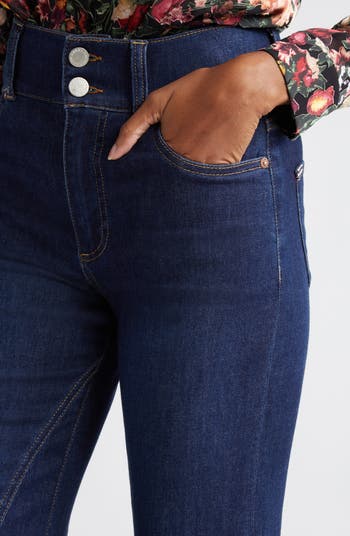 High Waist Ruffle Flare Leg Jeans