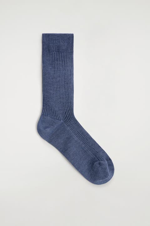 Ribbed Silk Socks