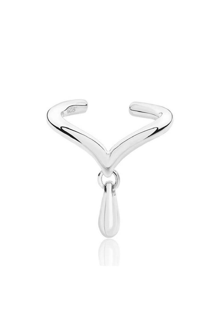 Drop Cuff with Drip, Main, color, Sterling Silver