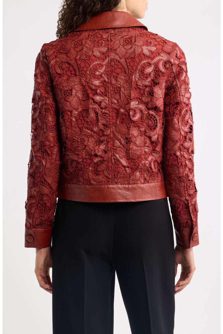The Chayenne Faux Leather Lace Jacket, Alternate, color, TOASTED SAFFRON