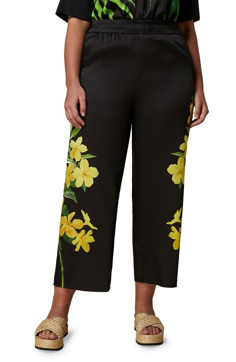 Marina Rinaldi Gersa Floral Wide Leg Pants, Main, color, 