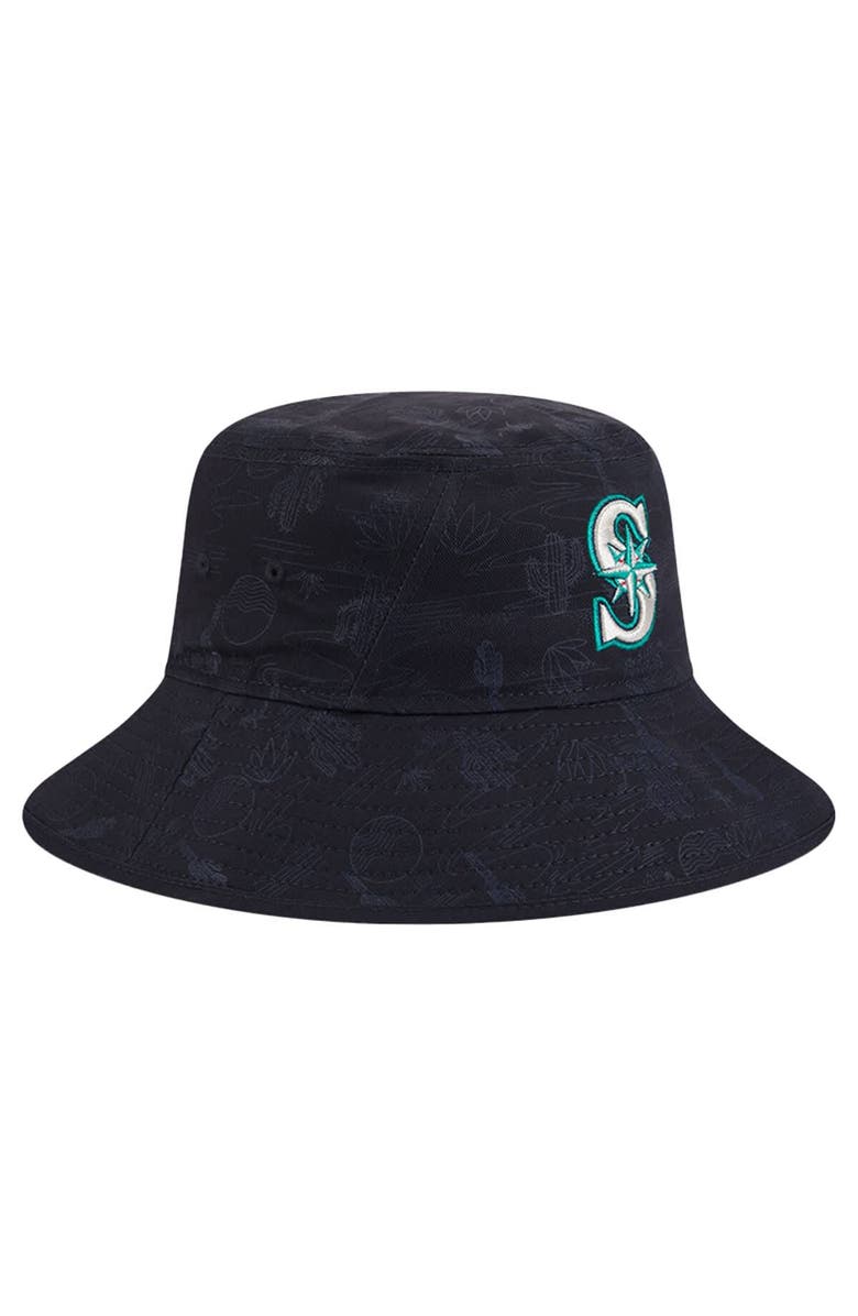 New Era Men's New Era Navy Seattle Mariners 2025 Spring Training All Over Print Bucket Hat, Alternate, color,