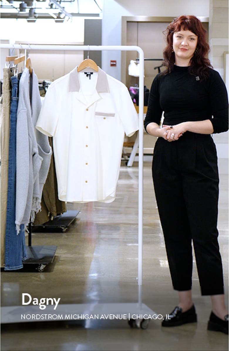 Roan Short Sleeve Knit Button-Up Shirt, sales video thumbnail