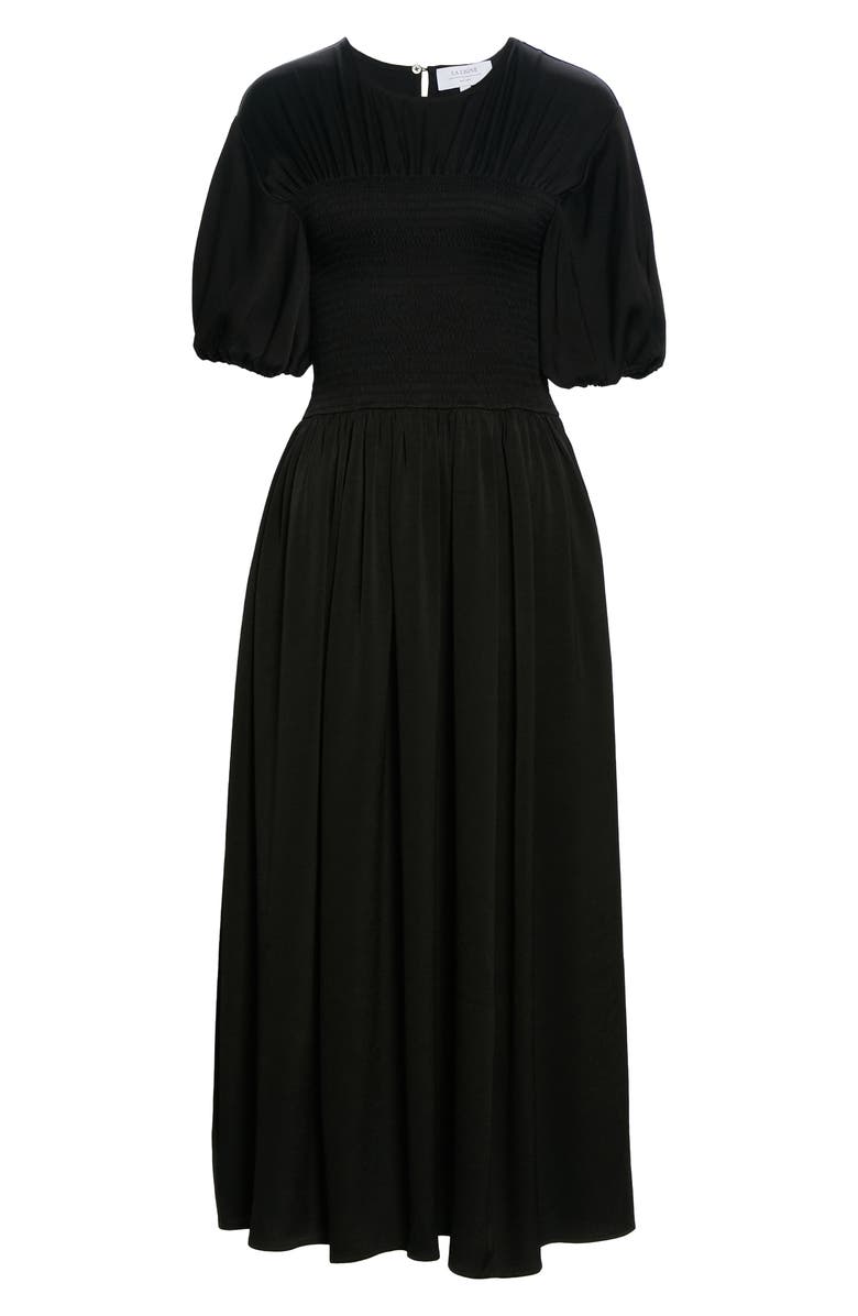 La Ligne Smocked Bodice Puff Sleeve Maxi Dress, Alternate, color,