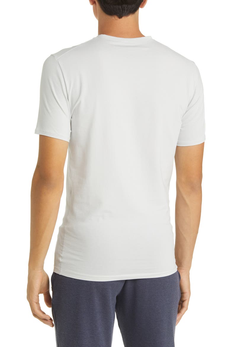 Cool Cotton High V-Neck Undershirt, Alternate, color, OYSTER MUSHROOM
