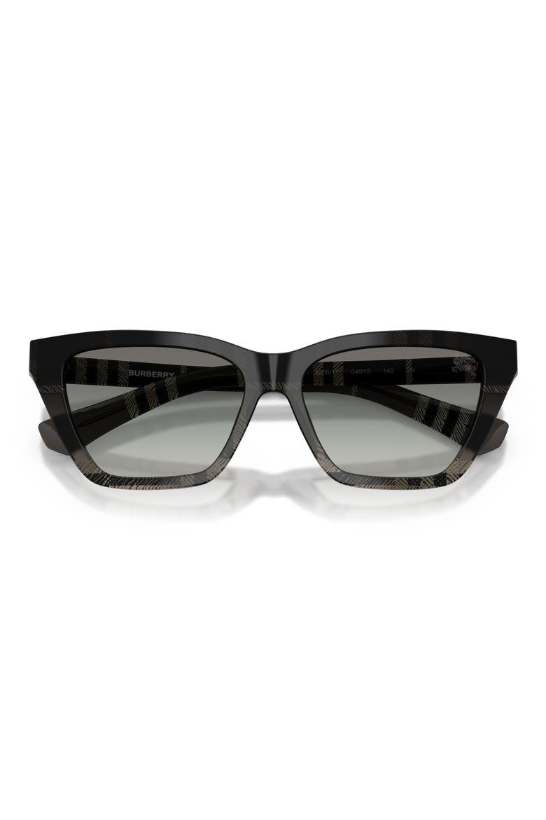 54mm Cat Eye Sunglasses, Alternate, color, CHECK GRADIENT GREY