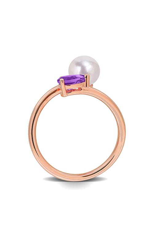 Delmar Cultured Pearl & Semiprecious Stone Crossover Ring