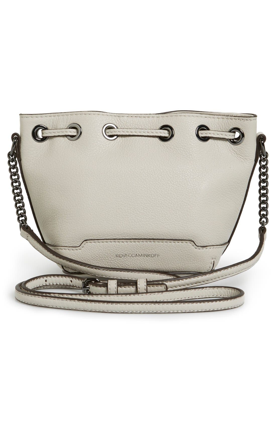'Micro Lexi' Bucket Bag, Alternate, color, PUTTY/ GUNMETAL HRDWR