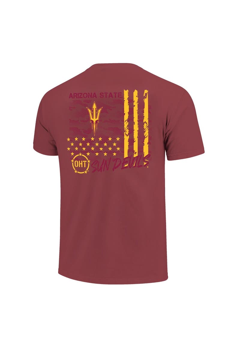 Men's  Maroon Arizona State Sun Devils Comfort Colors OHT Camo Overlay T-Shirt, Alternate, color, Maroon