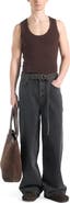Manière De Voir Adam Wide Leg Belted Jeans