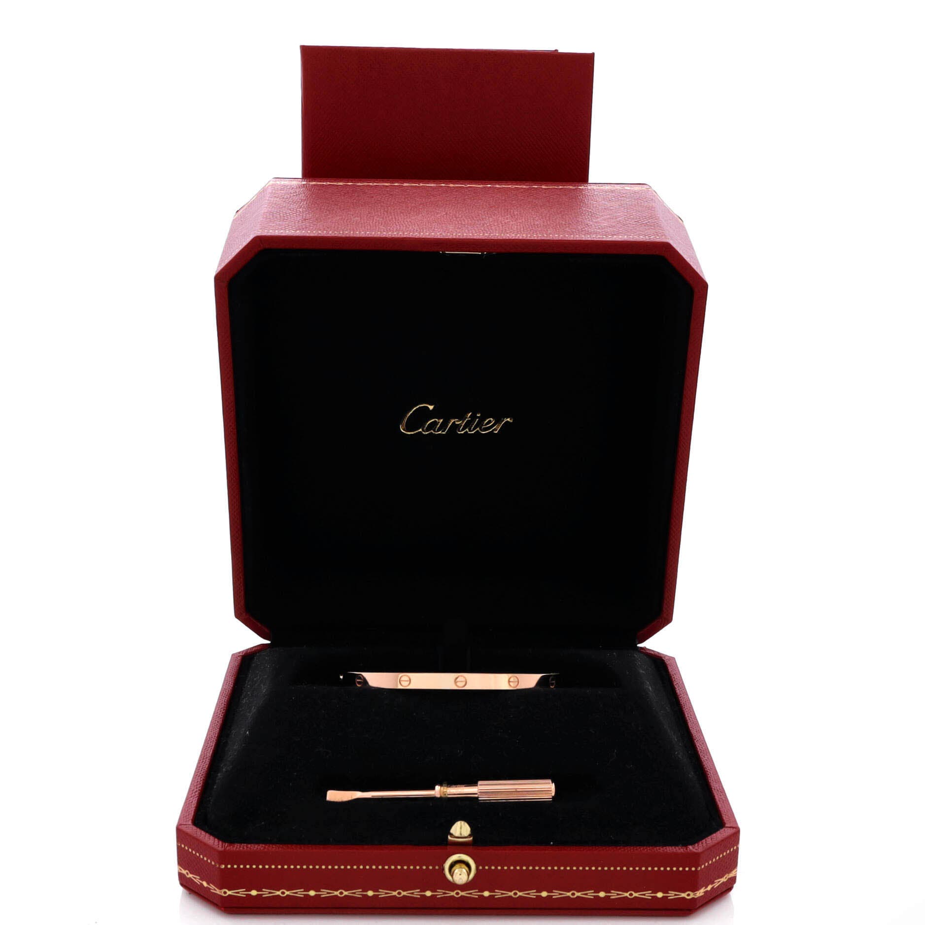 Love Bracelet 18K Rose Gold Small, Alternate, color, Metallic Gold