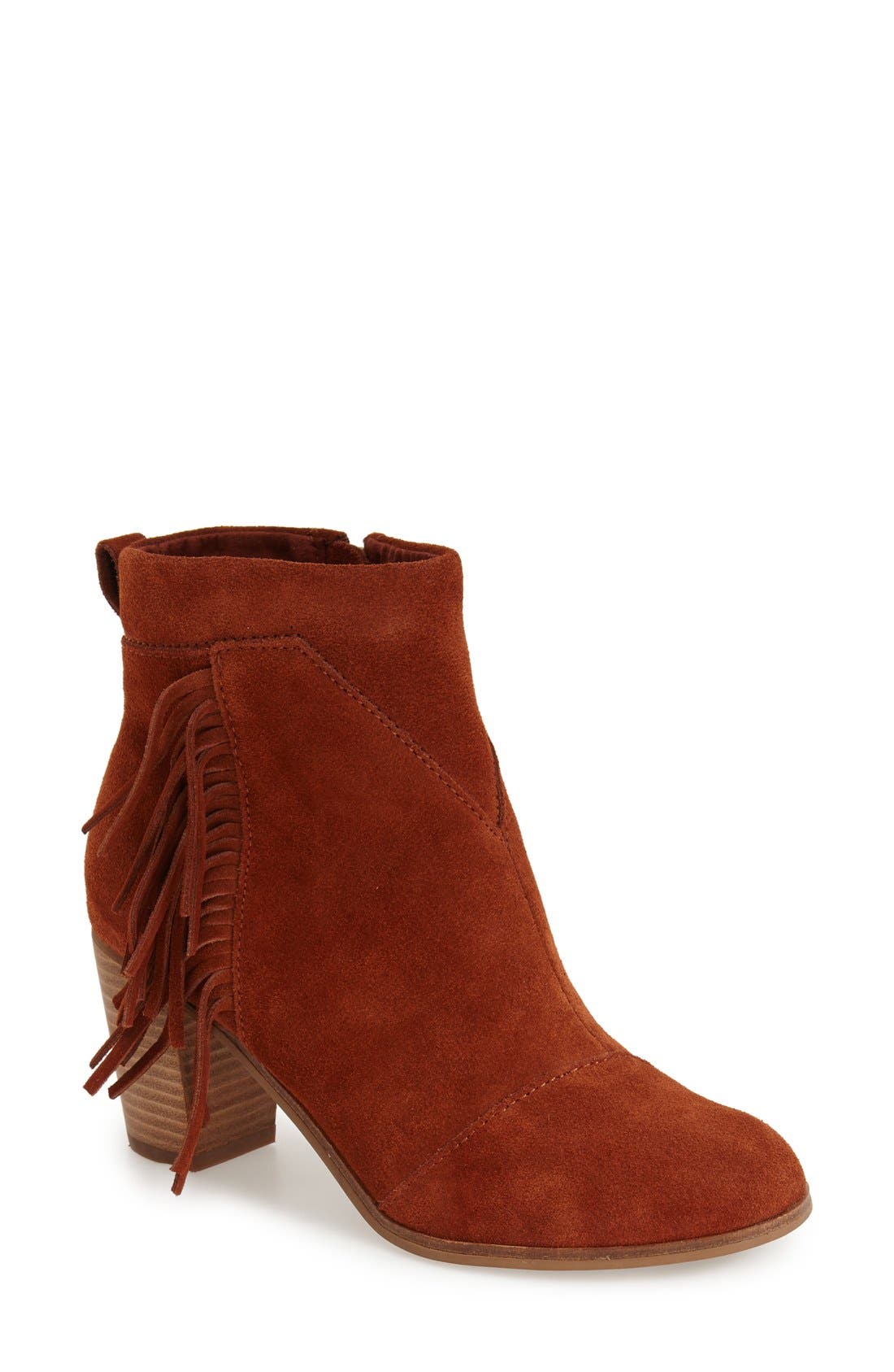 TOMS Lunata Suede Bootie, Main, color, 