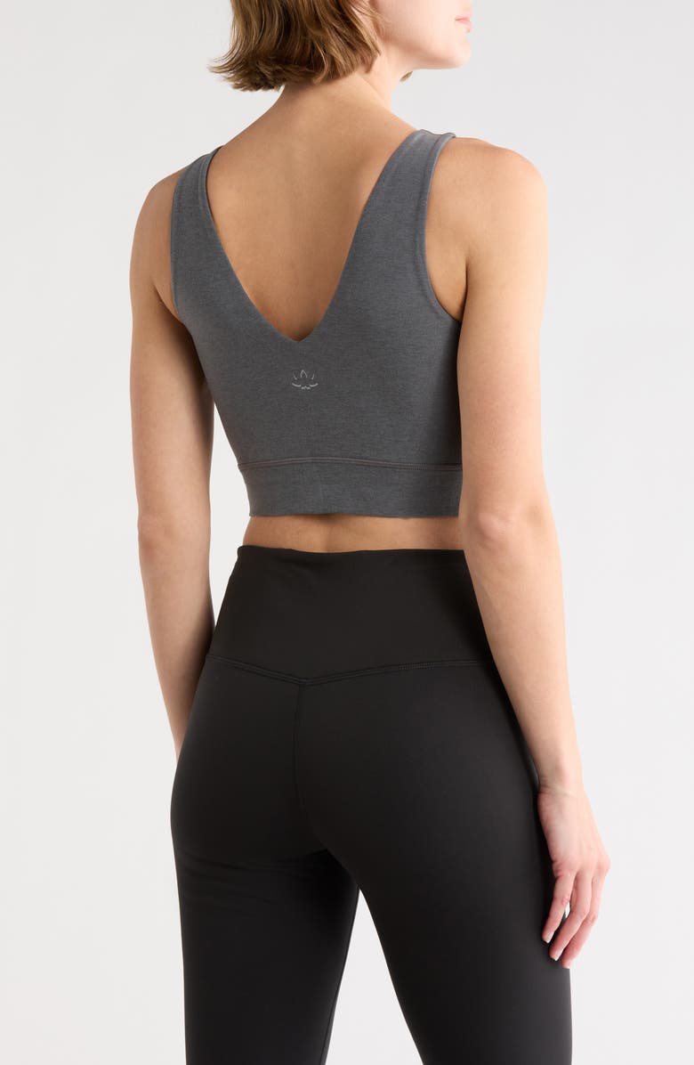 Beyond Yoga Space Dye Longline Sports Bra, Alternate, color, True Gray Heather