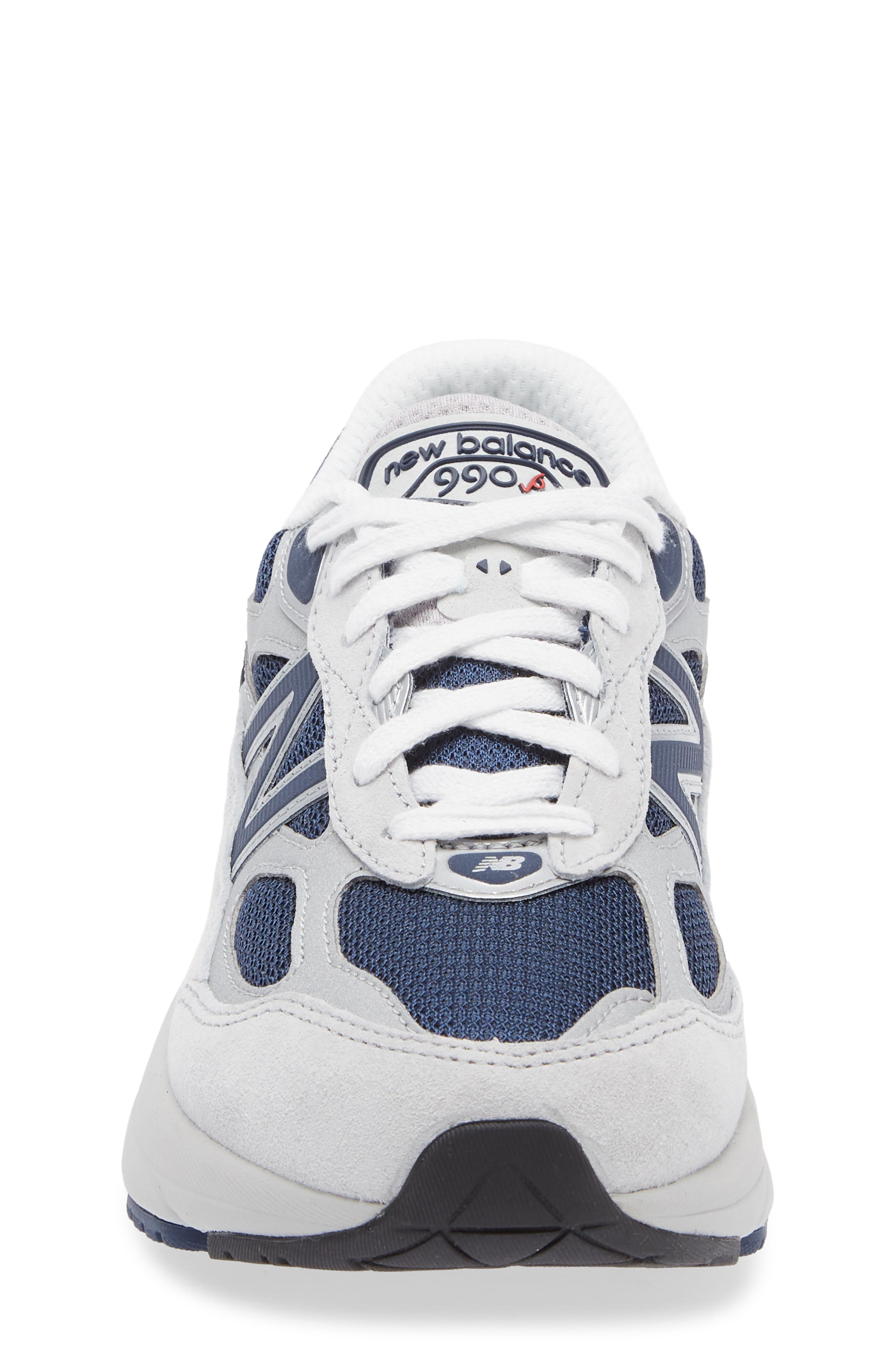 New Balance Kids' 990 v6 Sneaker, Alternate, color, Grey Matter/ Team Red