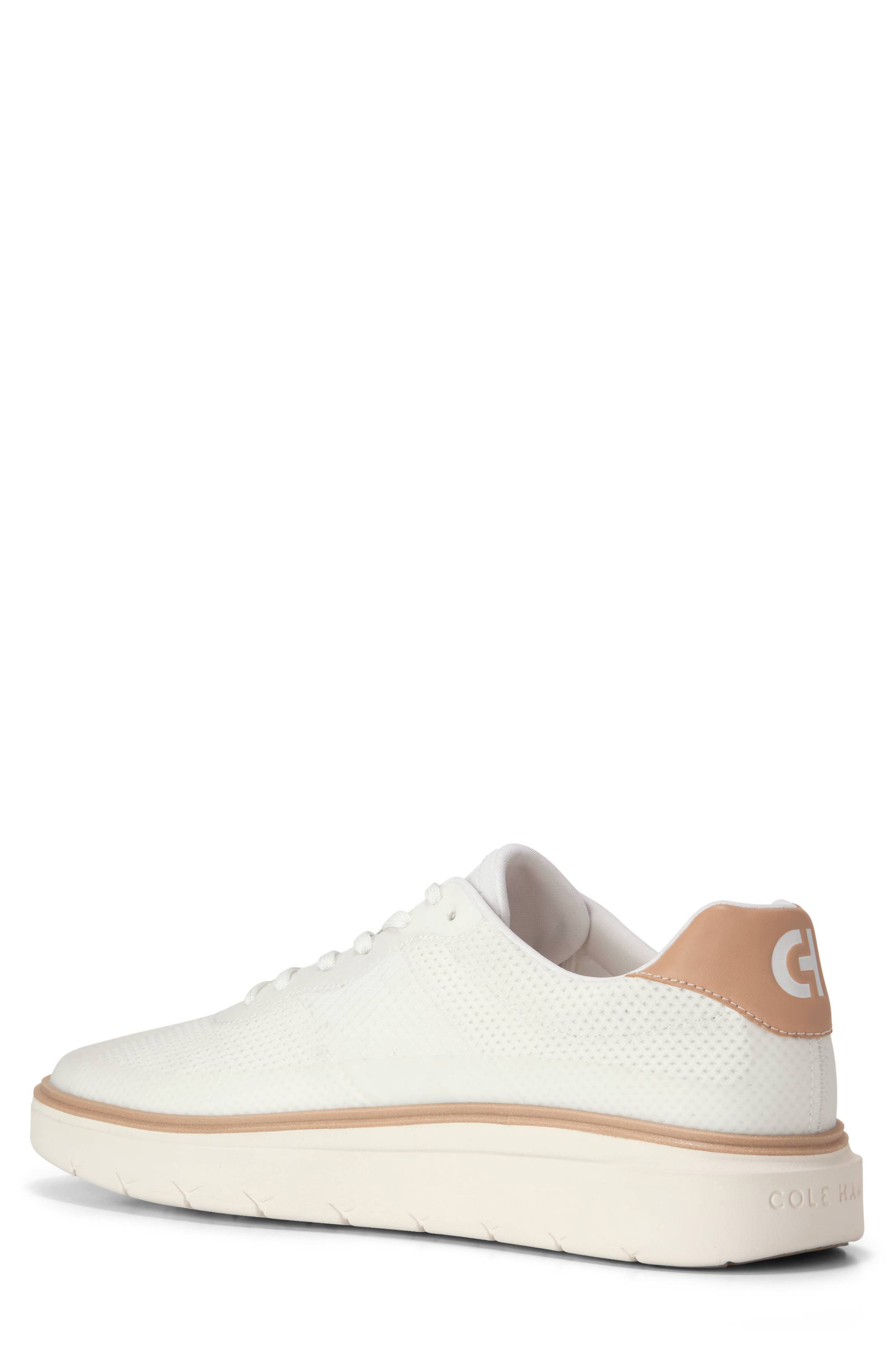 Cole Haan GrandPro Featherarc Sneaker, Alternate, color, Optic White/Natural Vachetta