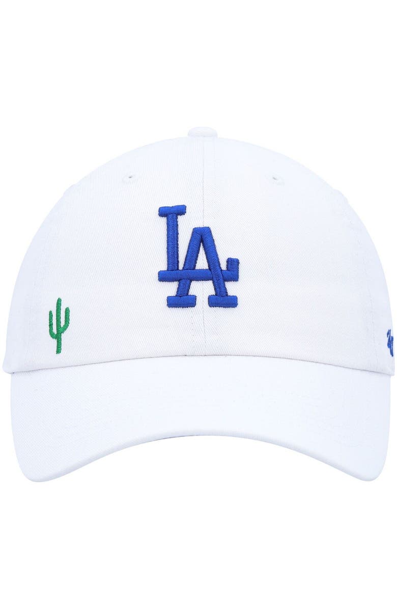 '47 Women's '47 White Los Angeles Dodgers Spring Training Confetti Icon Clean Up Adjustable Hat, Alternate, color,