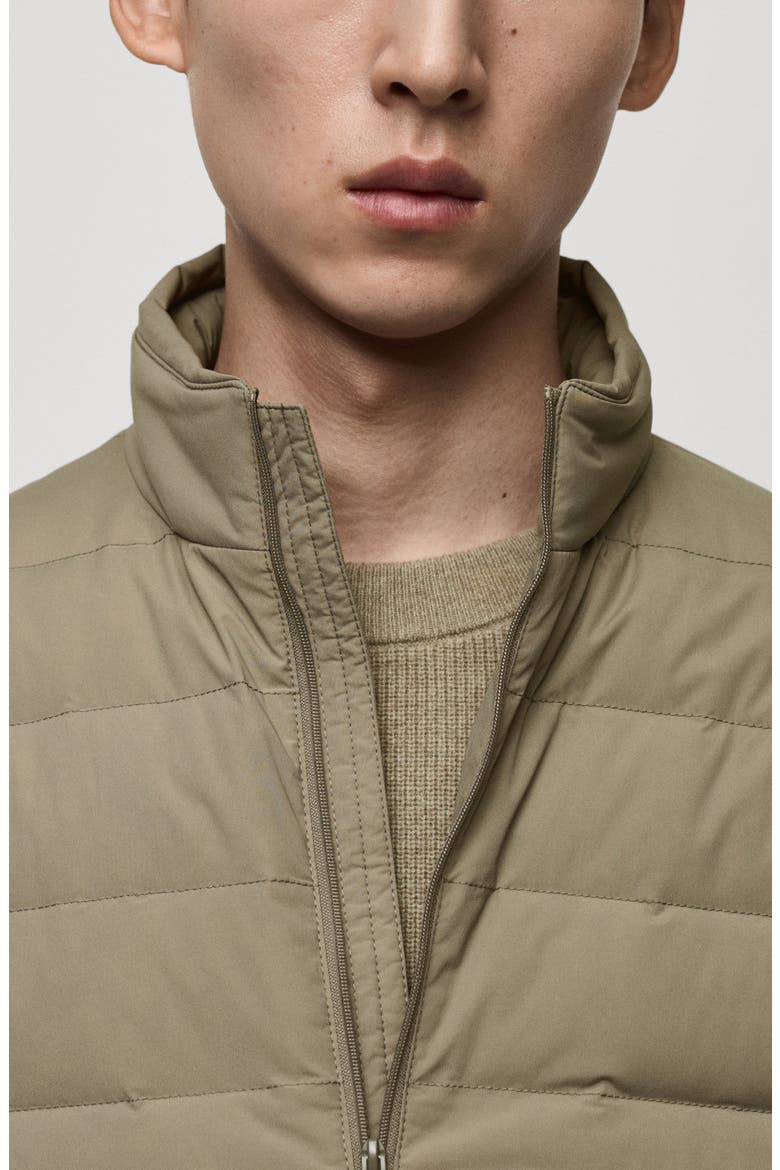 Water Repellent Quilted Down Jacket, Alternate, color, MEDIUM BROWN