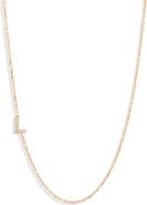Anzie Love Letter Pavé Diamond Initial Pendant Necklace
