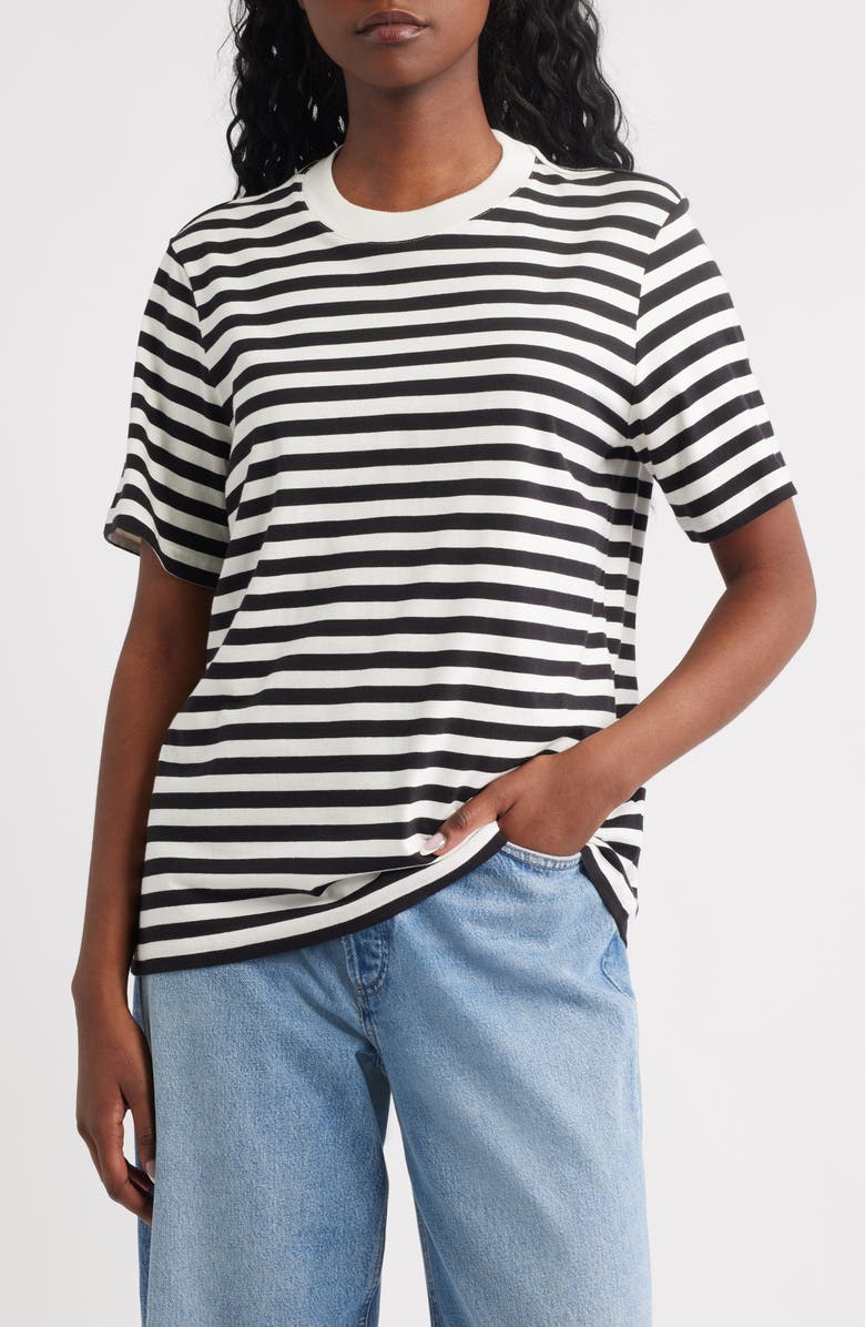 & Other Stories Stripe Organic Cotton T-Shirt, Main, color,
