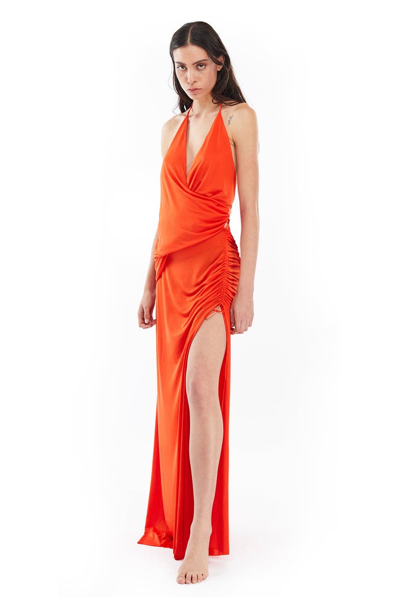 Moon Maxi Dress, Alternate, color, Orange