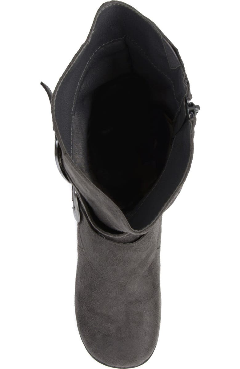 Journee Collection JOURNEE Jester Extra Wide Calf Side Buckle Tall Boot, Alternate, color, Grey