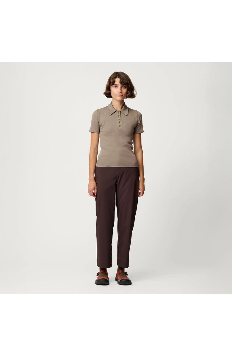 Hikerkind Ribbed Merino Polo - Women
s, Alternate, color, Morel