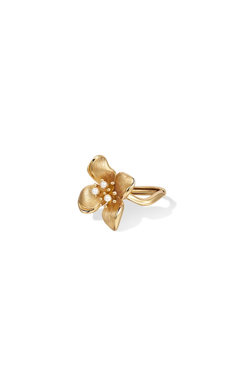 RC RETRO CHIC Iris Blossom Ring, Main, color, Gold & White