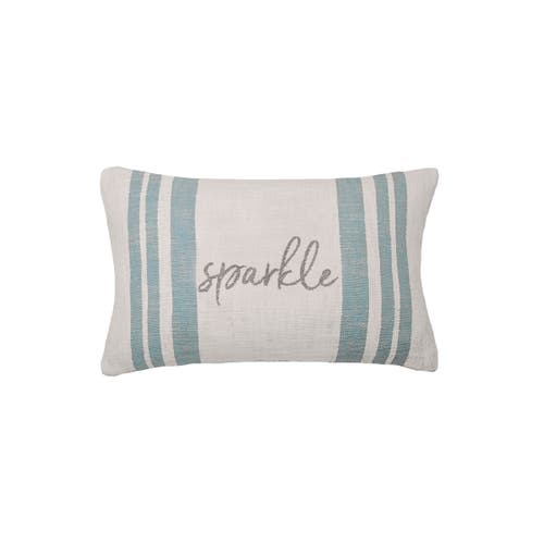 Carol & Frank Morgan Christmas Holiday Striped Decorative Lumbar Pillow Collection In Gray