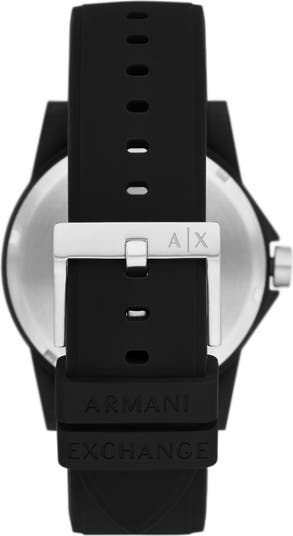 Three-Hand Quartz Strap Watch, 44mm