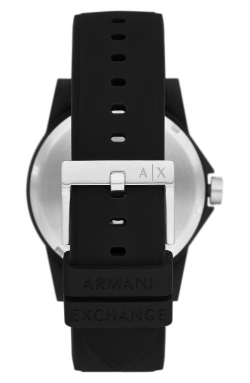 Armani Exchange Ax Three-hand Quartz Strap Watch, 44mm In Black
