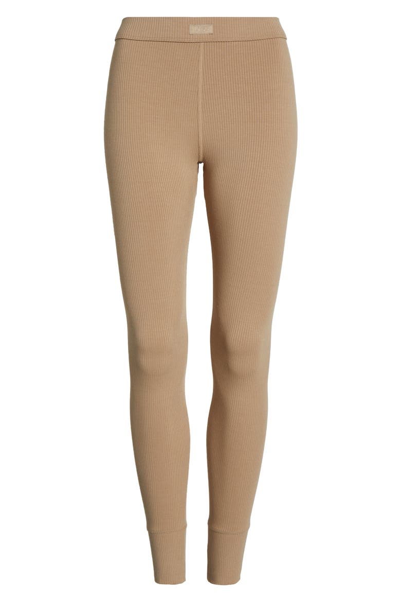 Paloma II Rib High Waist Lounge Leggings, Alternate, color, SILVER TAUPE