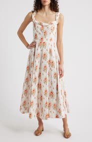 DÔEN Clea Print Sleeveless Organic Cotton Maxi Dress