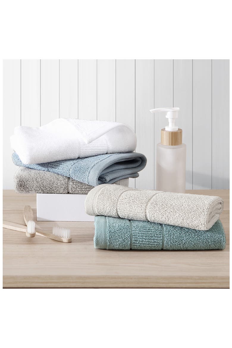 Island Retreat Set of 12 Washcloths, Alternate, color, WHITE