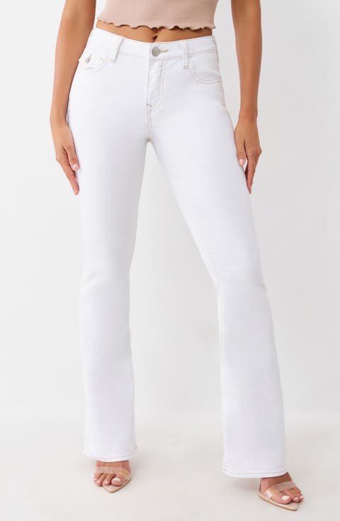 【51PERCENT】Irregular bootcut pants - WHITE(woman) Bootcut Cotton Silk Stretch Double-Face Pants