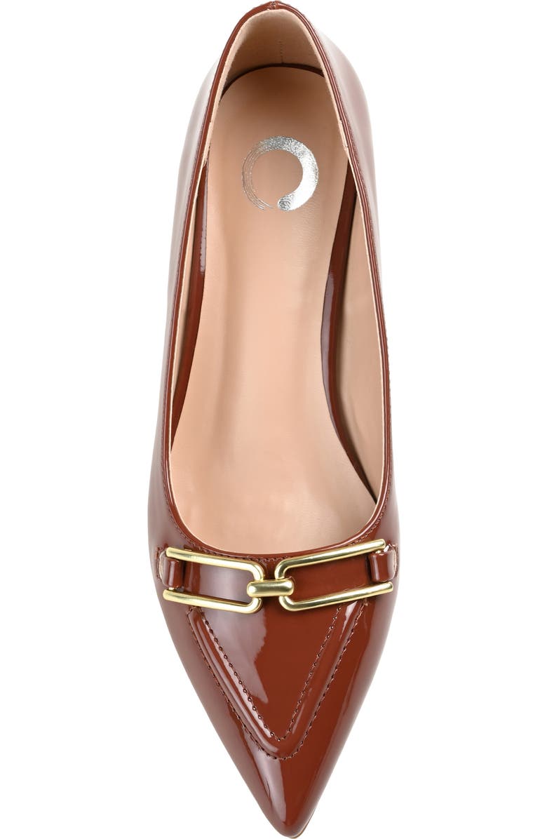 Journee Collection Rumi Pointed Toe Pump - Wide Width, Alternate, color, Brown