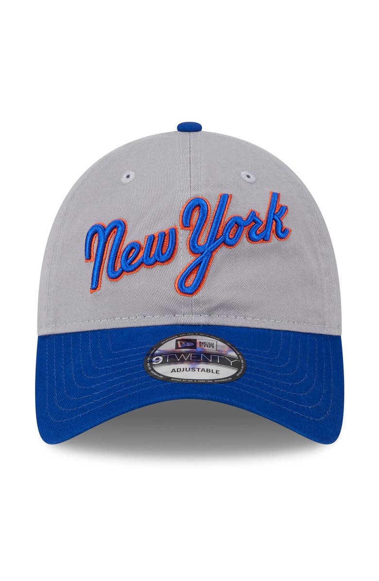 New Era Men's New Era  Gray New York Mets 2024 Batting Practice 9TWENTY Adjustable Hat, Alternate, color, 