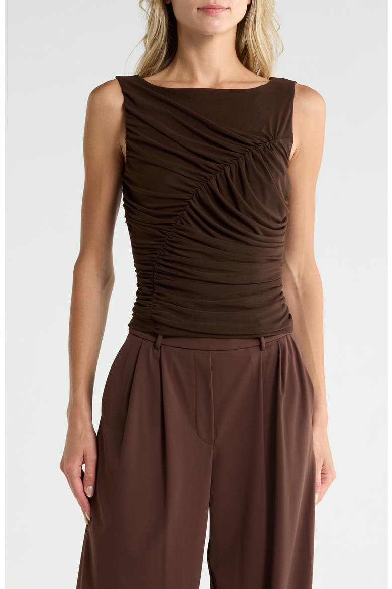 Ruched Tank, Main, color, FUDGE