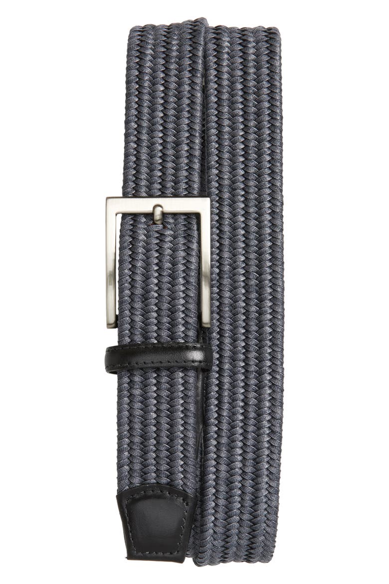 Braided Cotton Belt, Main, color, GREY
