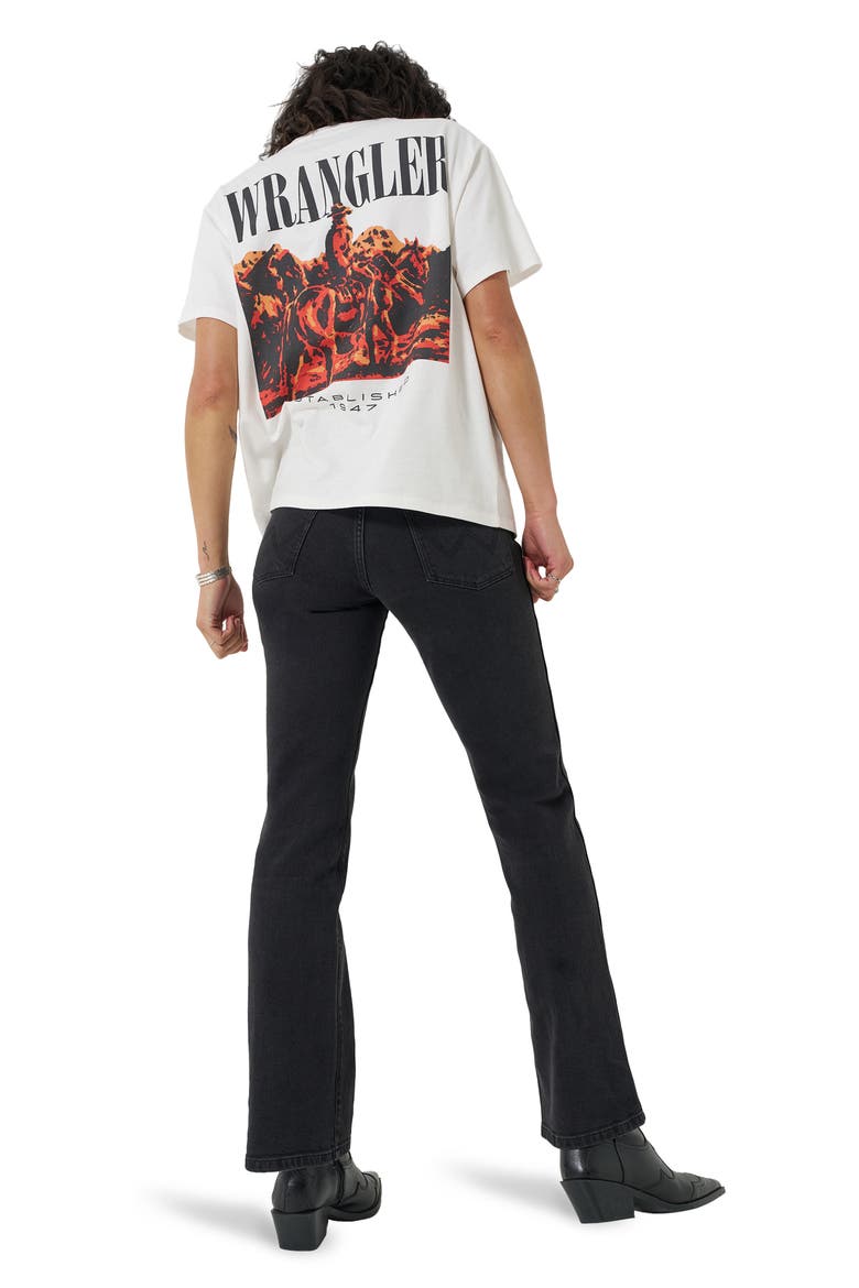 Cowboy Logo Graphic T-Shirt, Alternate, color, WORN WHITE