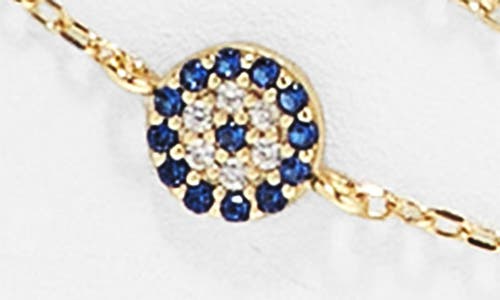 Argento Vivo Cubic Zirconia Flower Chain Anklet In Gold