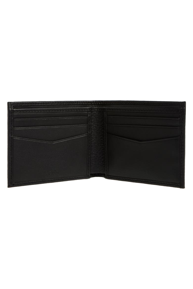 New Crosstown Leather Bifold Wallet, Alternate, color, BLACK