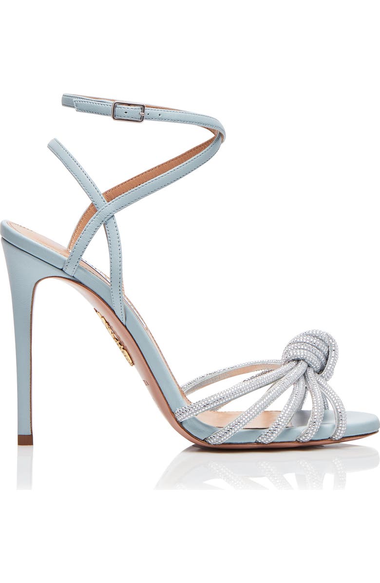 Aquazzura Celeste Crystal Embellished Ankle Strap Sandal, Alternate, color,