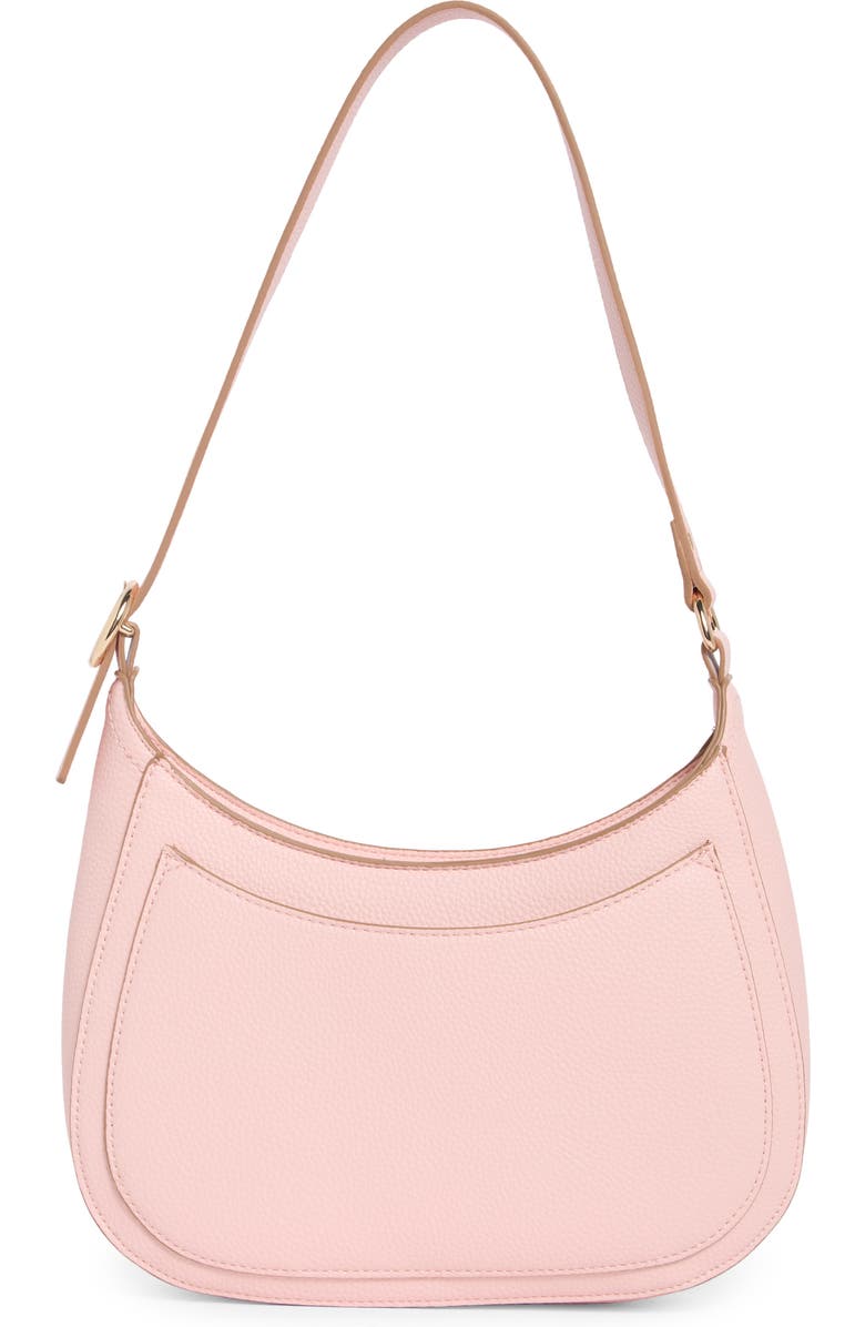 Nanette Lepore Crescent Faux Leather Shoulder Bag, Alternate, color, Peachy Pink