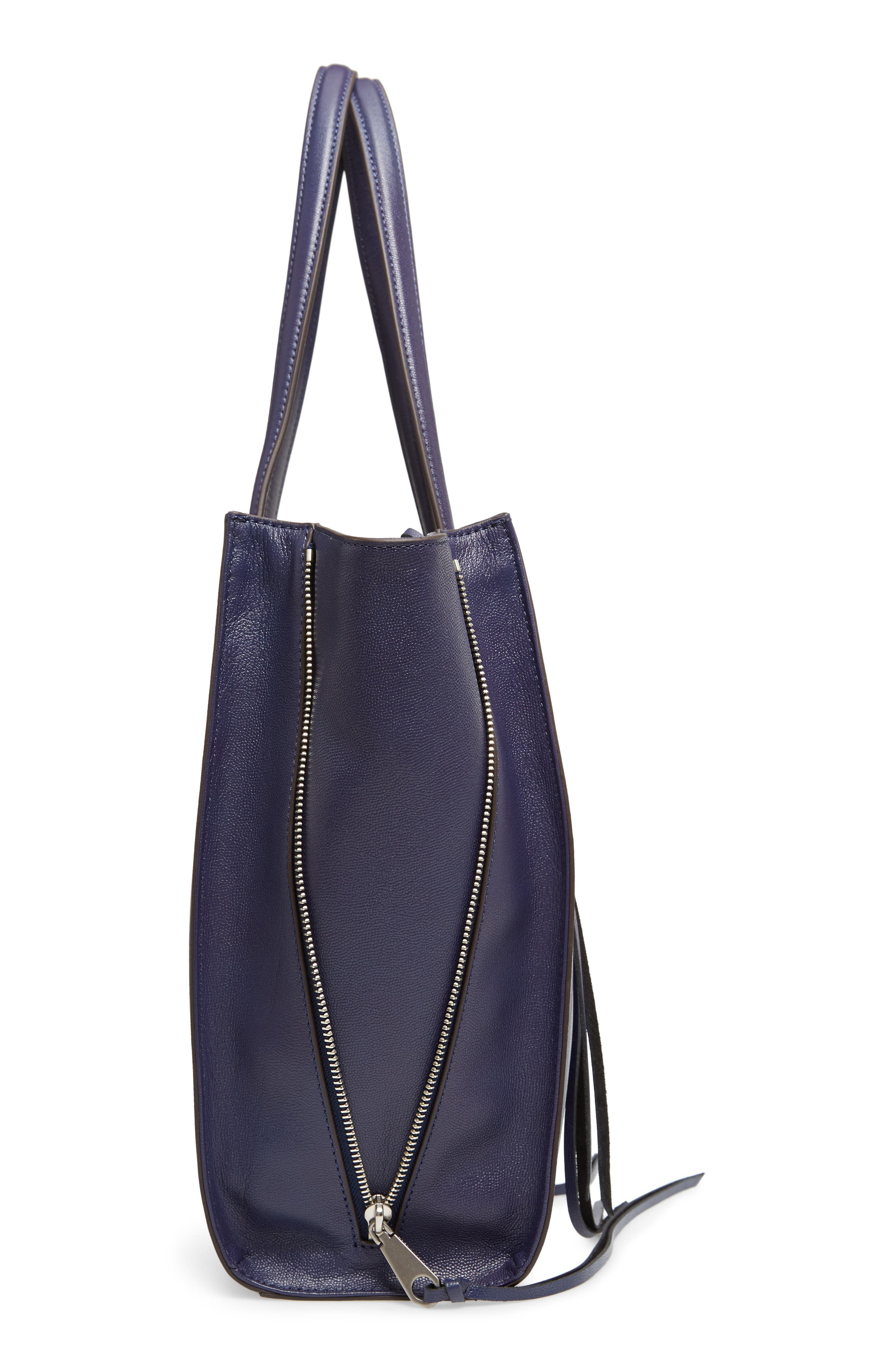 Always On Regan Leather Tote, Alternate, color, TRUE NAVY